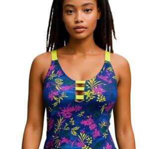 NWT MARIKA Floral Infuriation Adjustable Tankini UPF 50+ Women's Size S